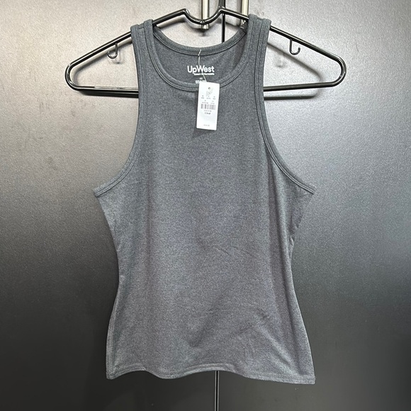 UpWest Fitted,built in shelf padded bra,scoop neck stretch,comfy - Picture 1 of 7